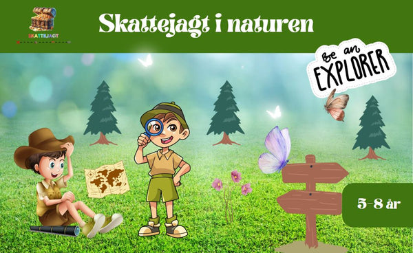 Skattejagt i Naturen: Udskrivbar PDF-guide til 5-8 årige børn