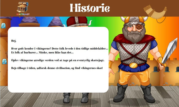 Viking-Skattejagt - 5-8 år - Skattejagt opgaver til udskrivning PDF