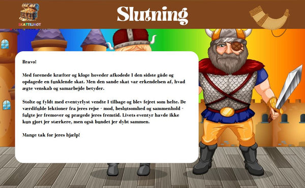 Viking-Skattejagt - 5-8 år - Skattejagt opgaver til udskrivning PDF