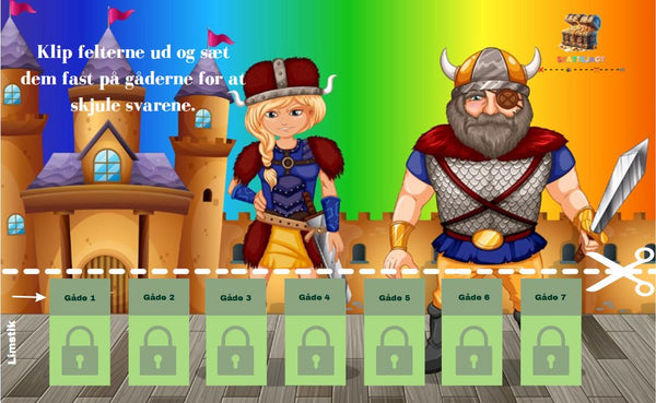 Viking-Skattejagt - 5-8 år - Skattejagt opgaver til udskrivning PDF